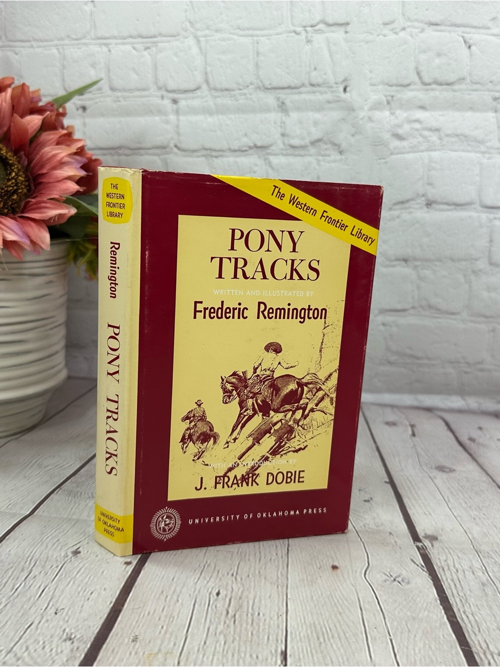 Pony Tracks by Frederic Remington - Red and Yellow Cover